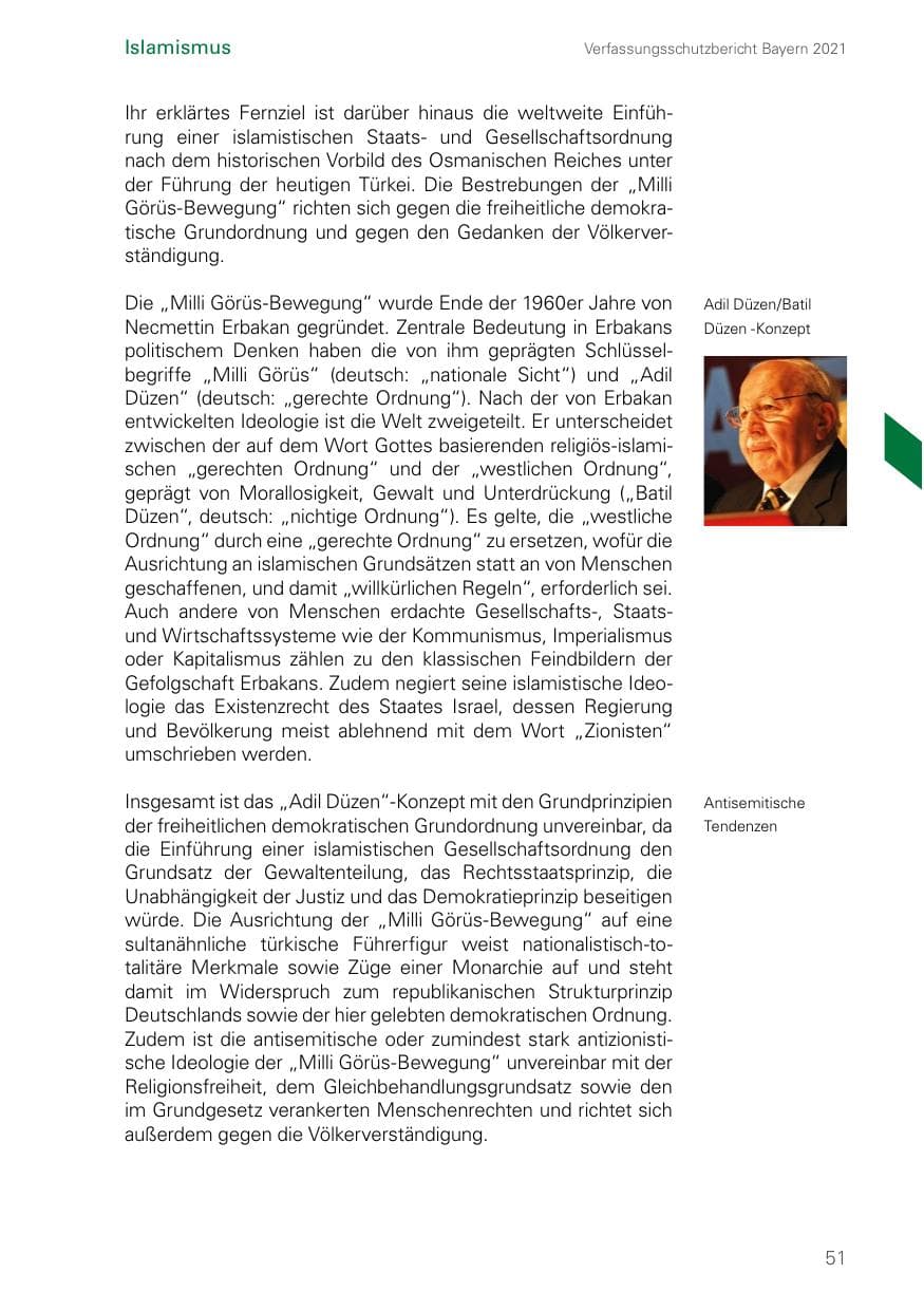 Seite 51 des Verfassungsschutzbericht 2021 Bayern