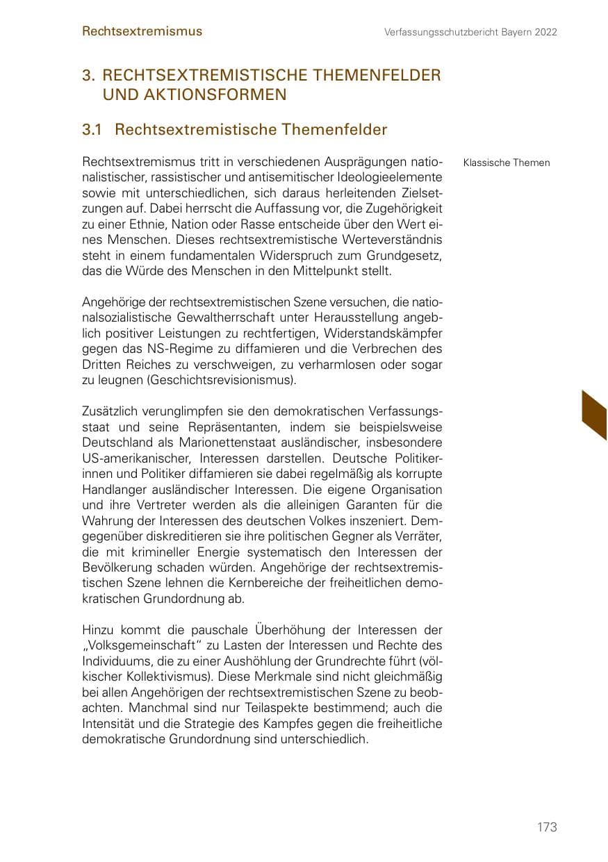 Seite 173 des Verfassungsschutzbericht 2022 Bayern