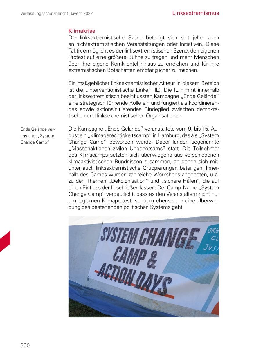 Seite 300 des Verfassungsschutzbericht 2022 Bayern