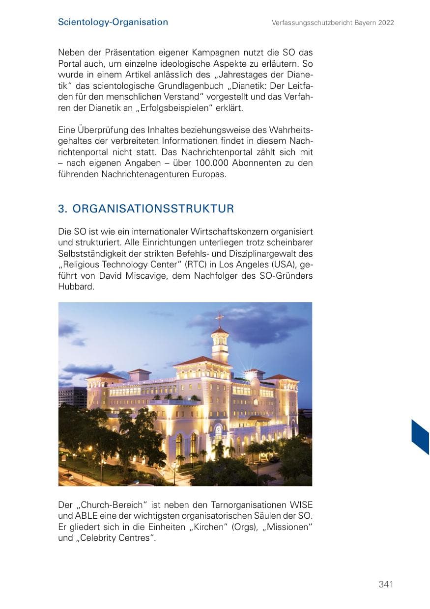 Seite 341 des Verfassungsschutzbericht 2022 Bayern