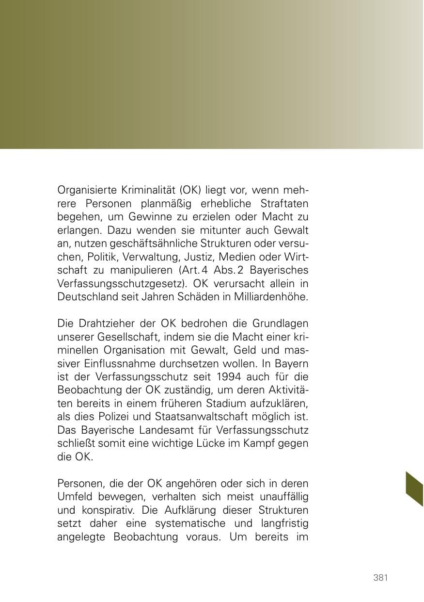 Seite 381 des Verfassungsschutzbericht 2022 Bayern