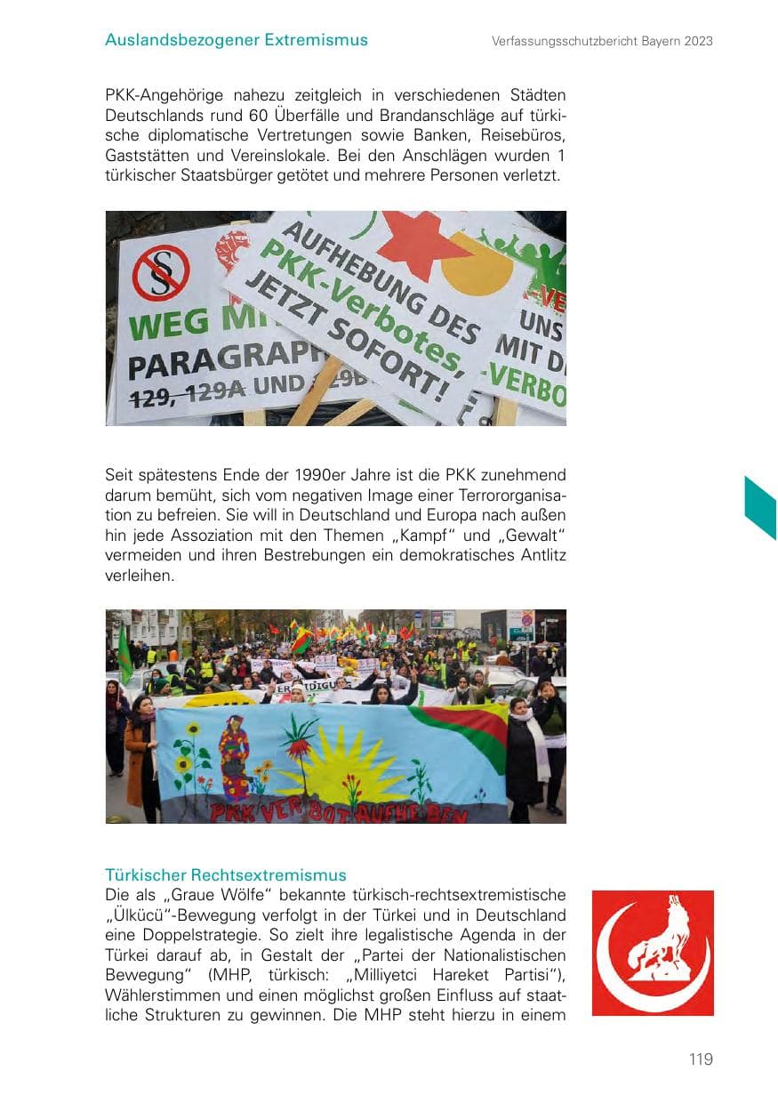 Seite 119 des Verfassungsschutzbericht 2023 Bayern
