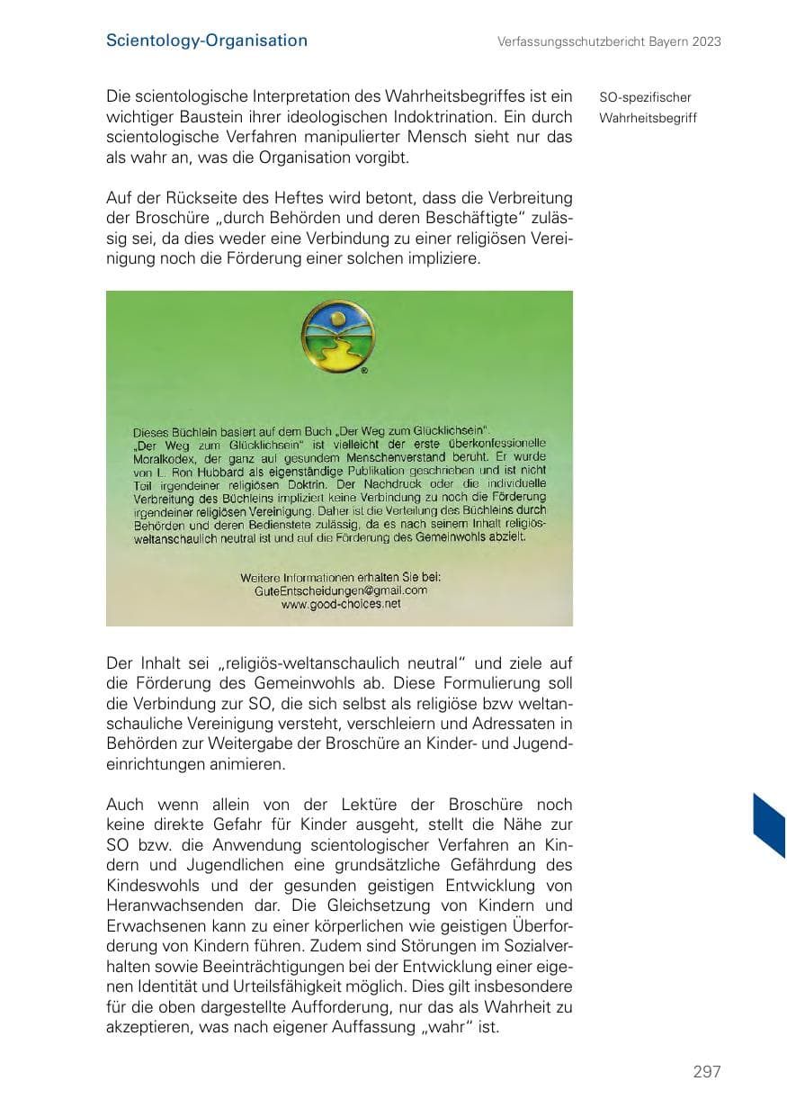Seite 297 des Verfassungsschutzbericht 2023 Bayern