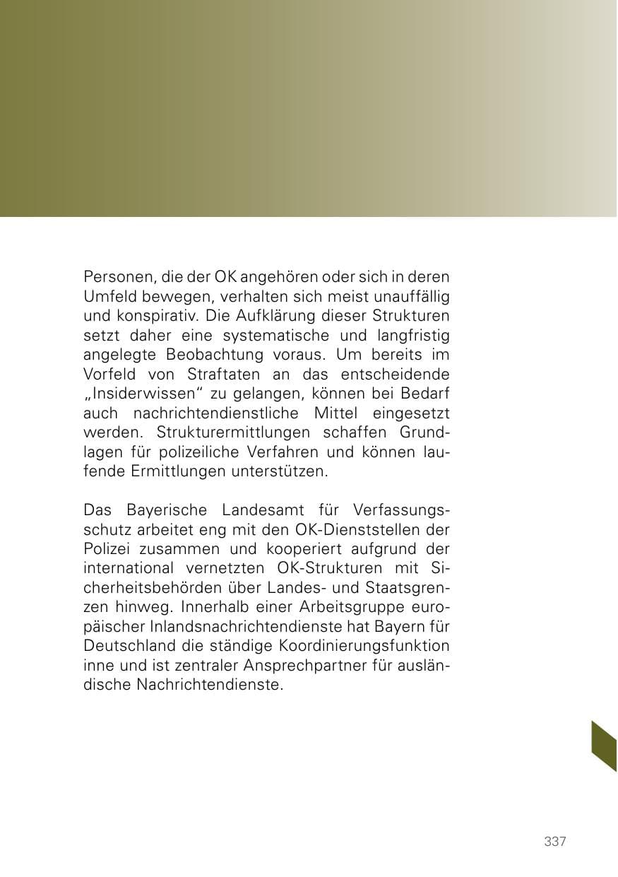 Seite 337 des Verfassungsschutzbericht 2023 Bayern