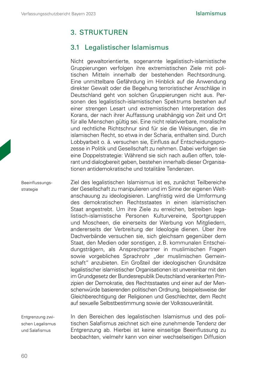 Seite 60 des Verfassungsschutzbericht 2023 Bayern