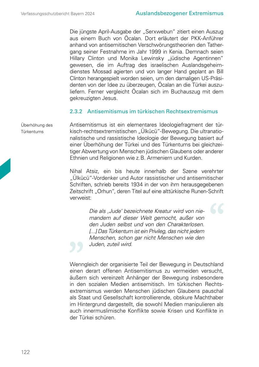 Seite 122 des Verfassungsschutzbericht 2024 Bayern