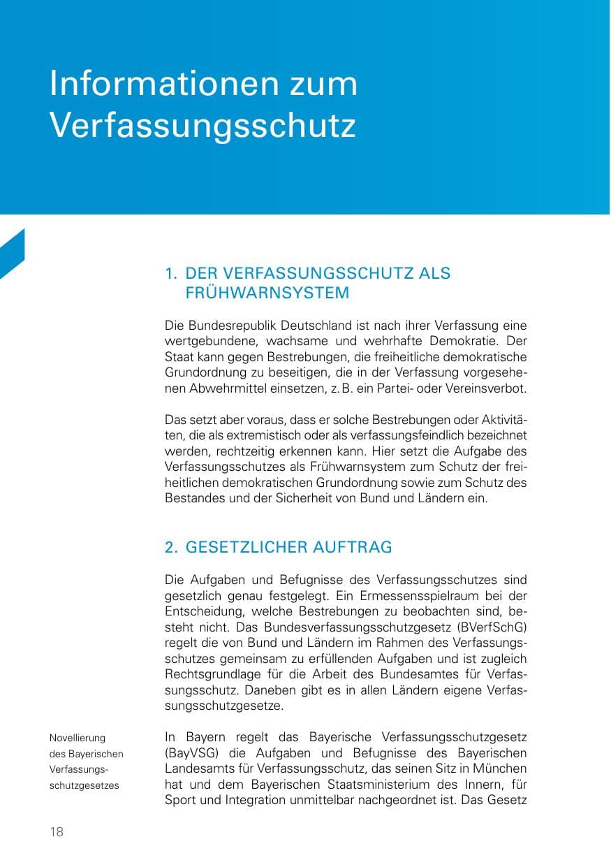 Seite 18 des Verfassungsschutzbericht 2024 Bayern