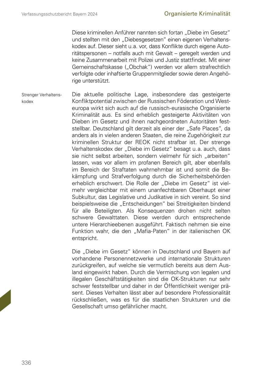 Seite 336 des Verfassungsschutzbericht 2024 Bayern