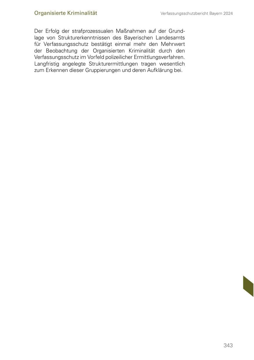 Seite 343 des Verfassungsschutzbericht 2024 Bayern
