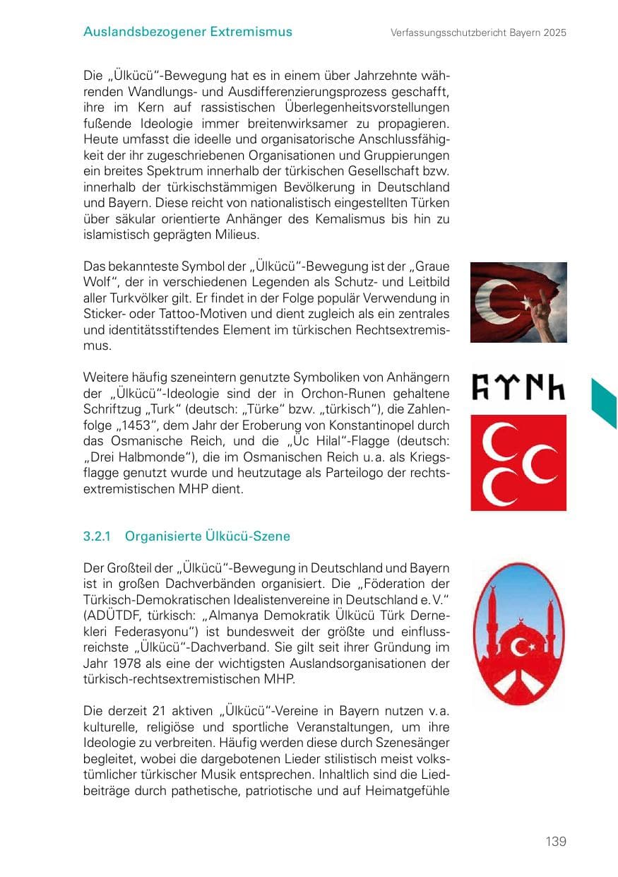 Seite 139 des Verfassungsschutzbericht 2025 Bayern