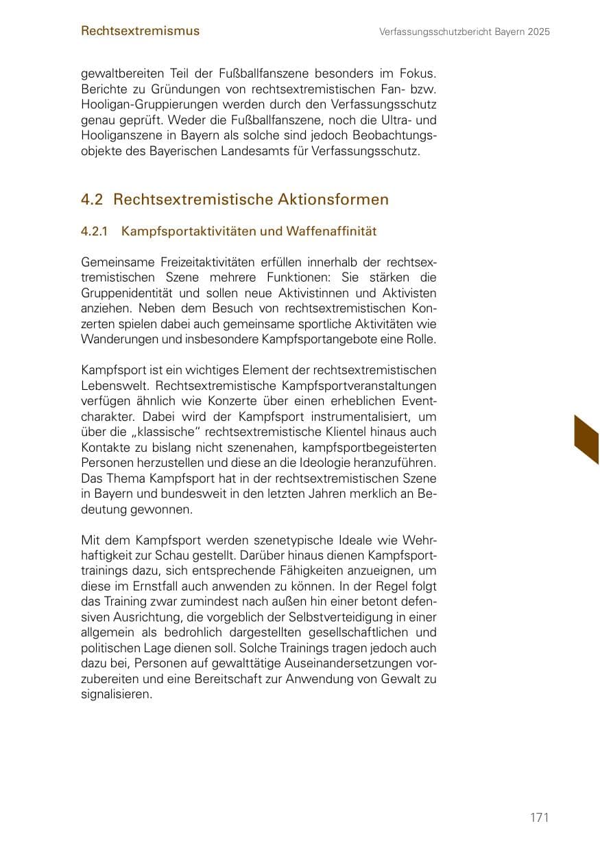 Seite 171 des Verfassungsschutzbericht 2025 Bayern