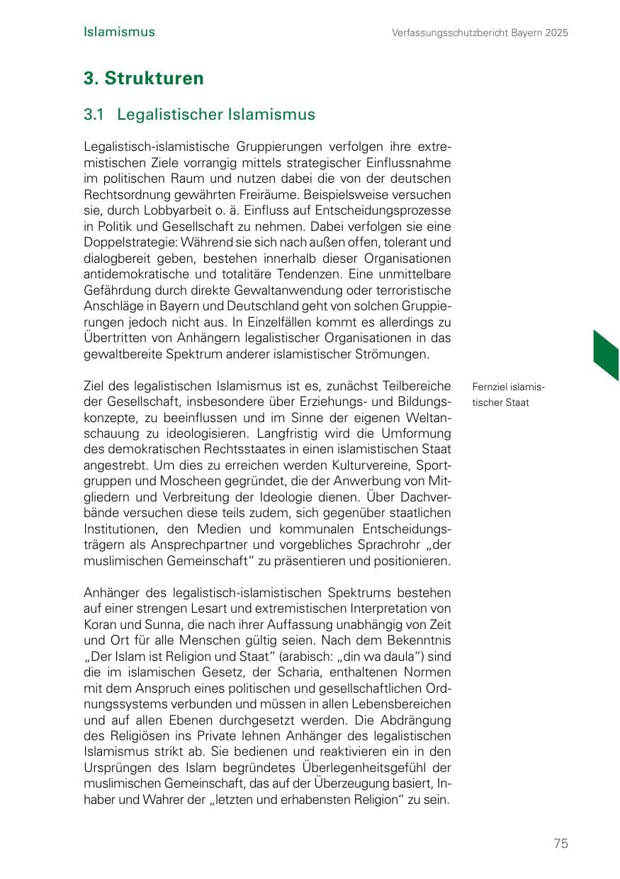 Seite 75 des Verfassungsschutzbericht 2025 Bayern