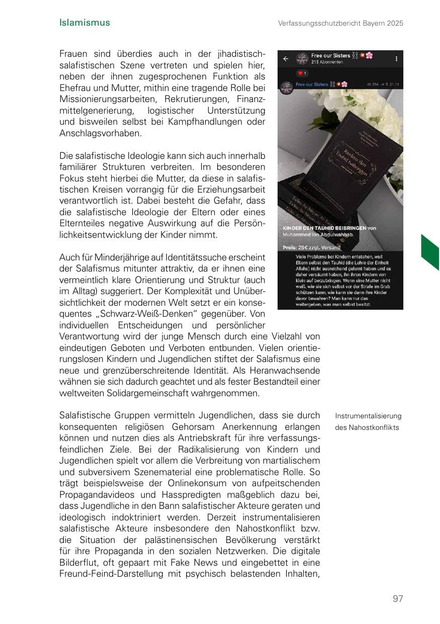 Seite 97 des Verfassungsschutzbericht 2025 Bayern