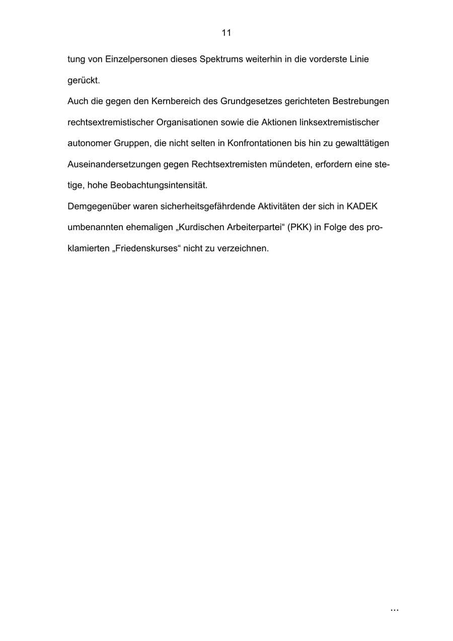 Seite 11 des Verfassungsschutzbericht 2002 Bremen