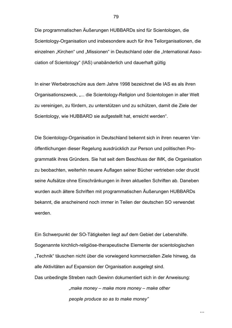 Seite 79 des Verfassungsschutzbericht 2002 Bremen