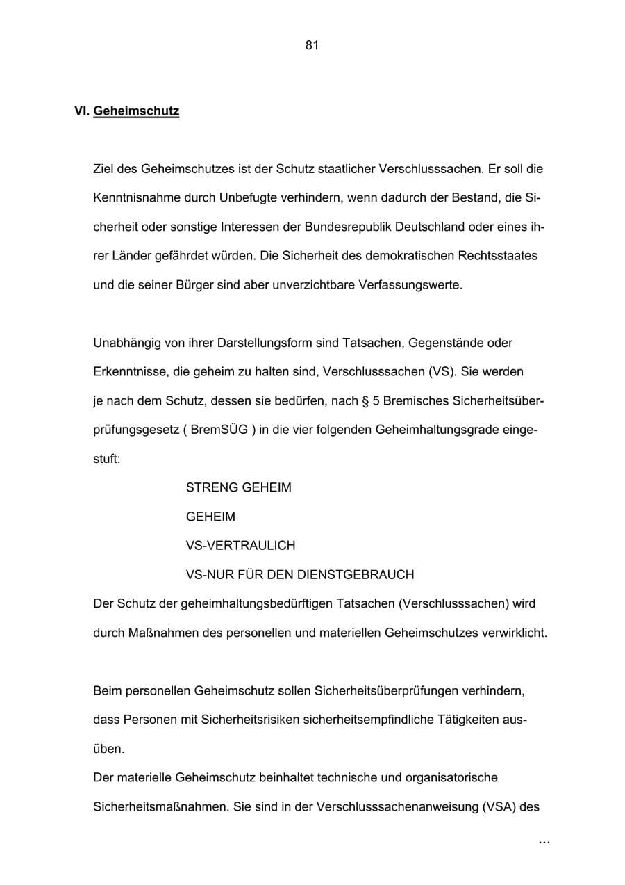 Seite 81 des Verfassungsschutzbericht 2002 Bremen