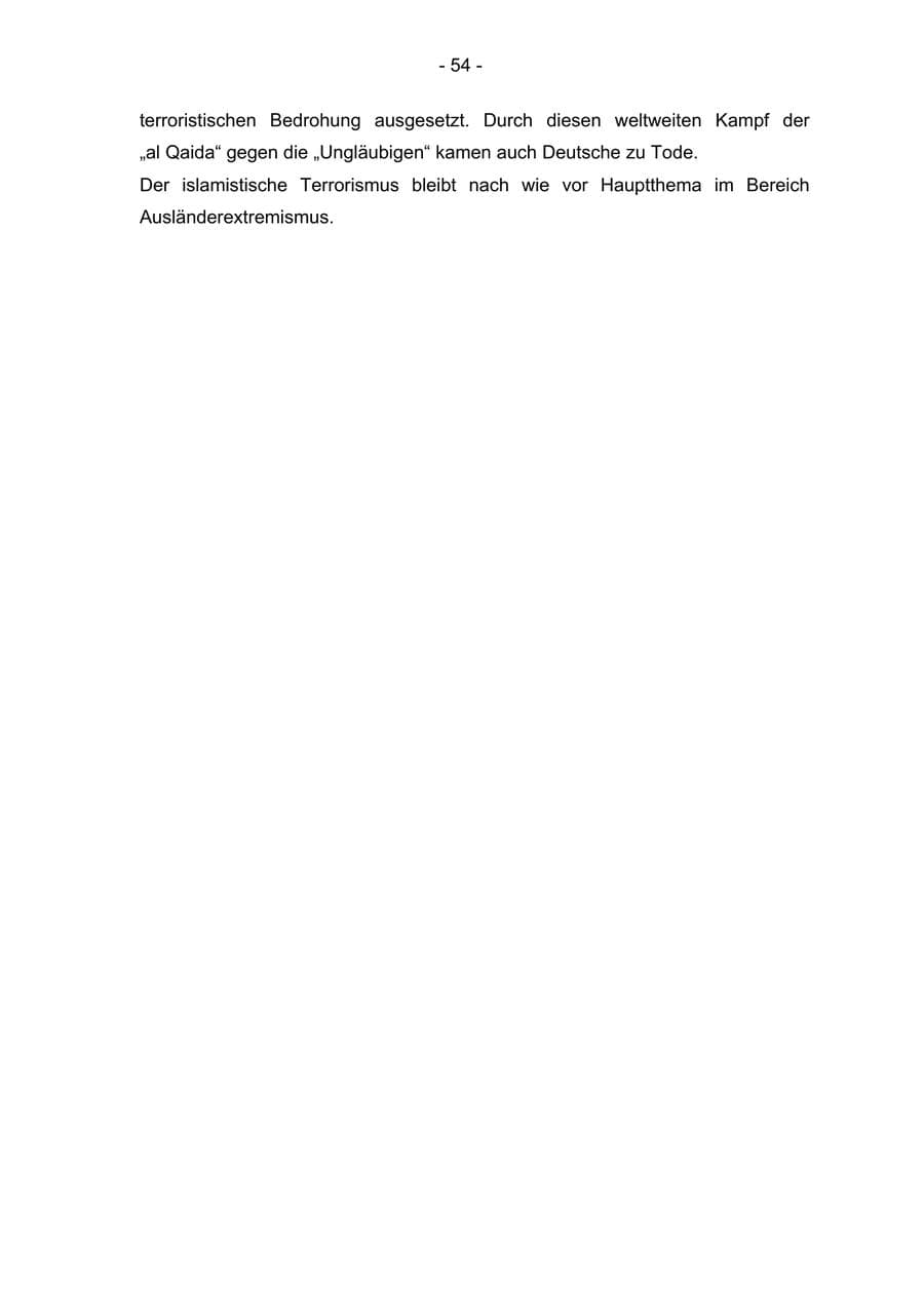 Seite 54 des Verfassungsschutzbericht 2004 Bremen