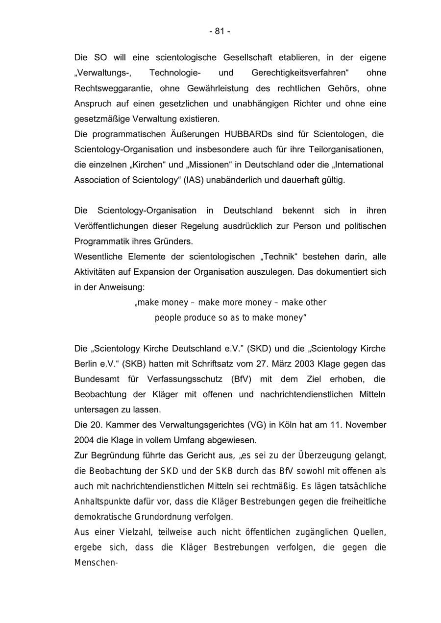 Seite 81 des Verfassungsschutzbericht 2004 Bremen