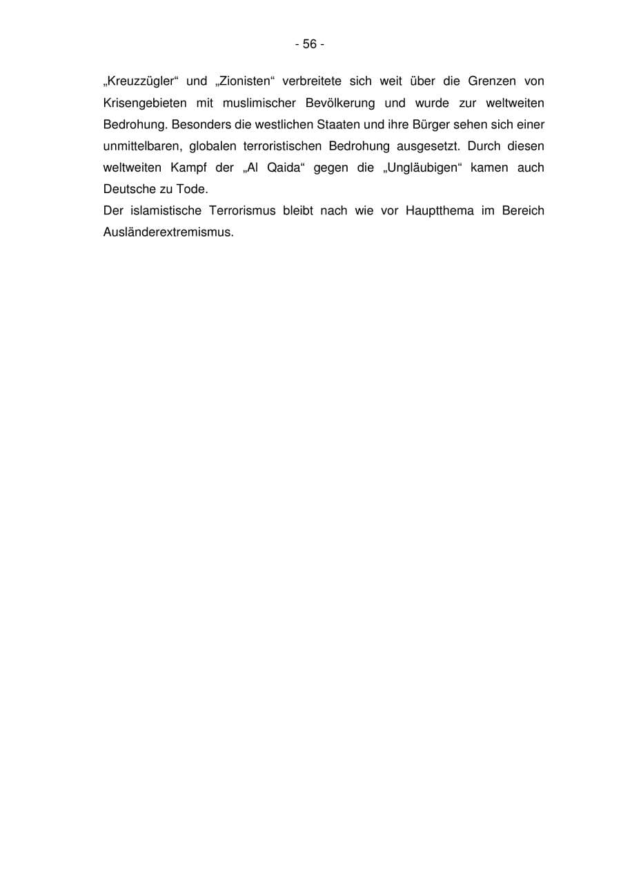 Seite 56 des Verfassungsschutzbericht 2005 Bremen