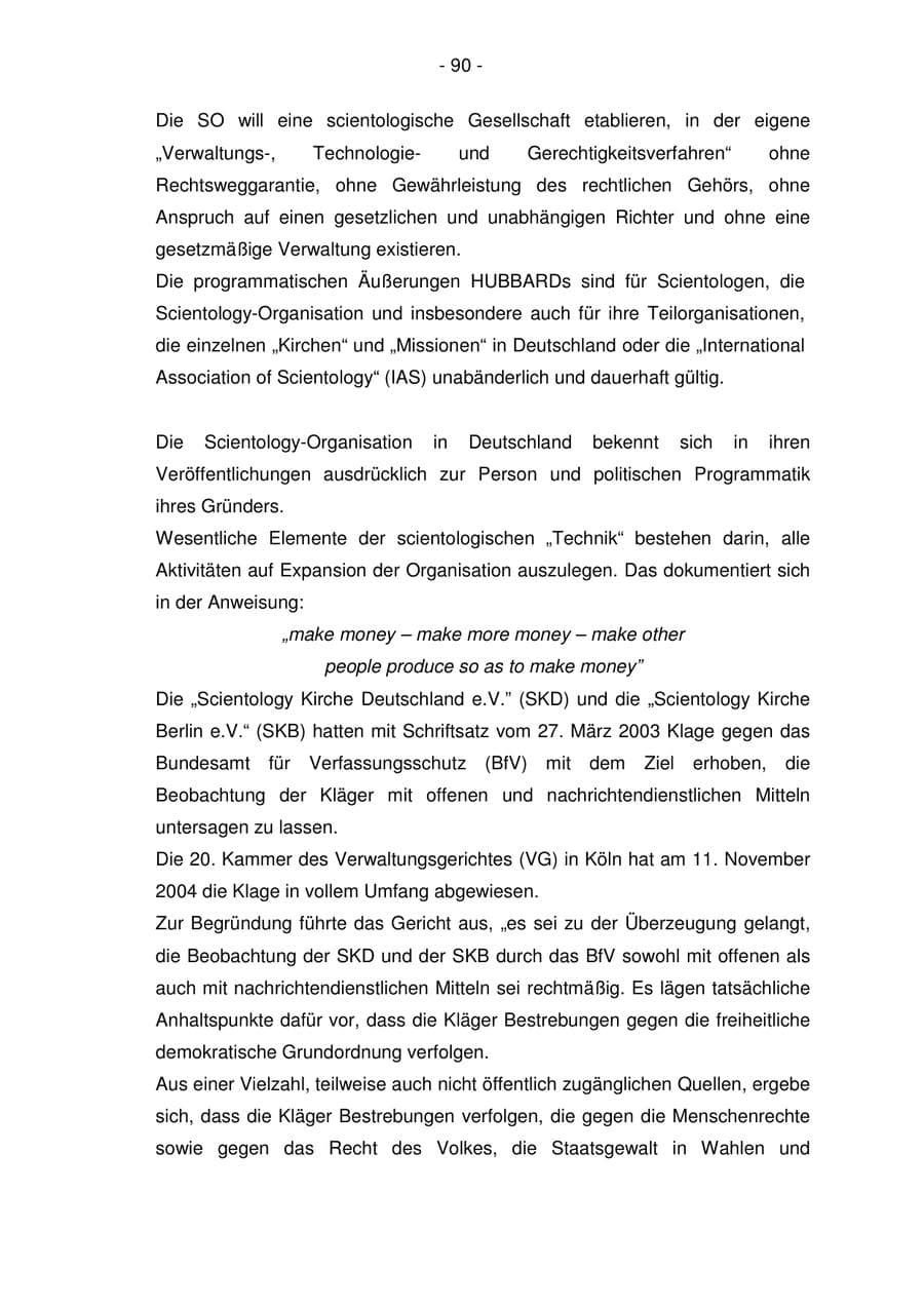 Seite 90 des Verfassungsschutzbericht 2005 Bremen