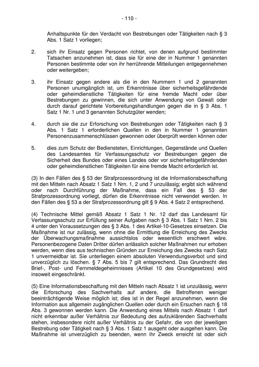 Seite 110 des Verfassungsschutzbericht 2006 Bremen