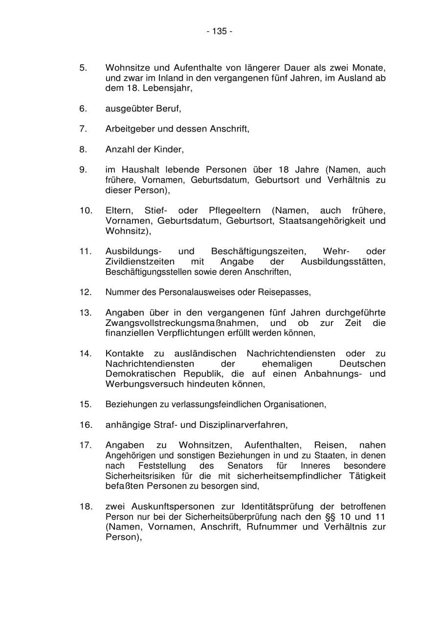 Seite 135 des Verfassungsschutzbericht 2006 Bremen