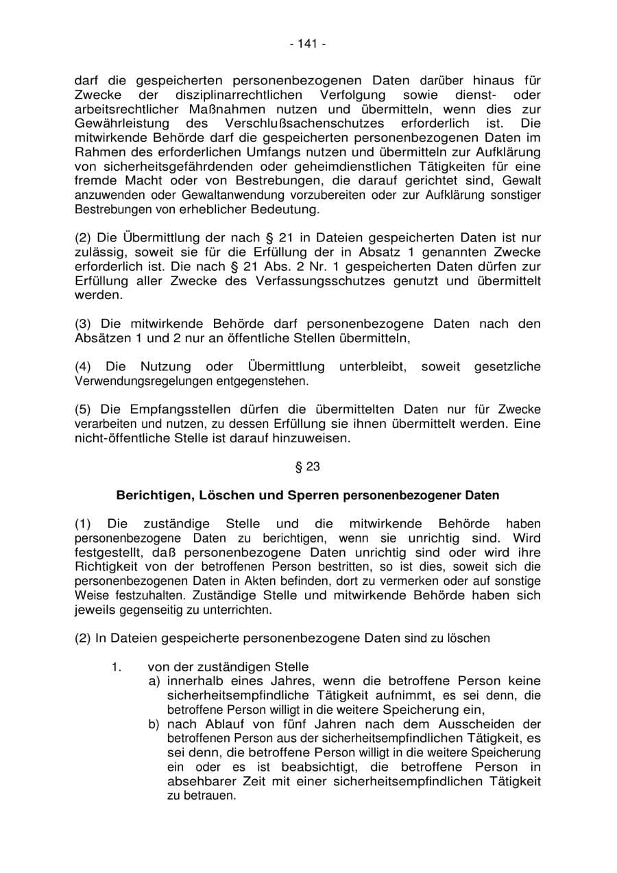 Seite 141 des Verfassungsschutzbericht 2006 Bremen