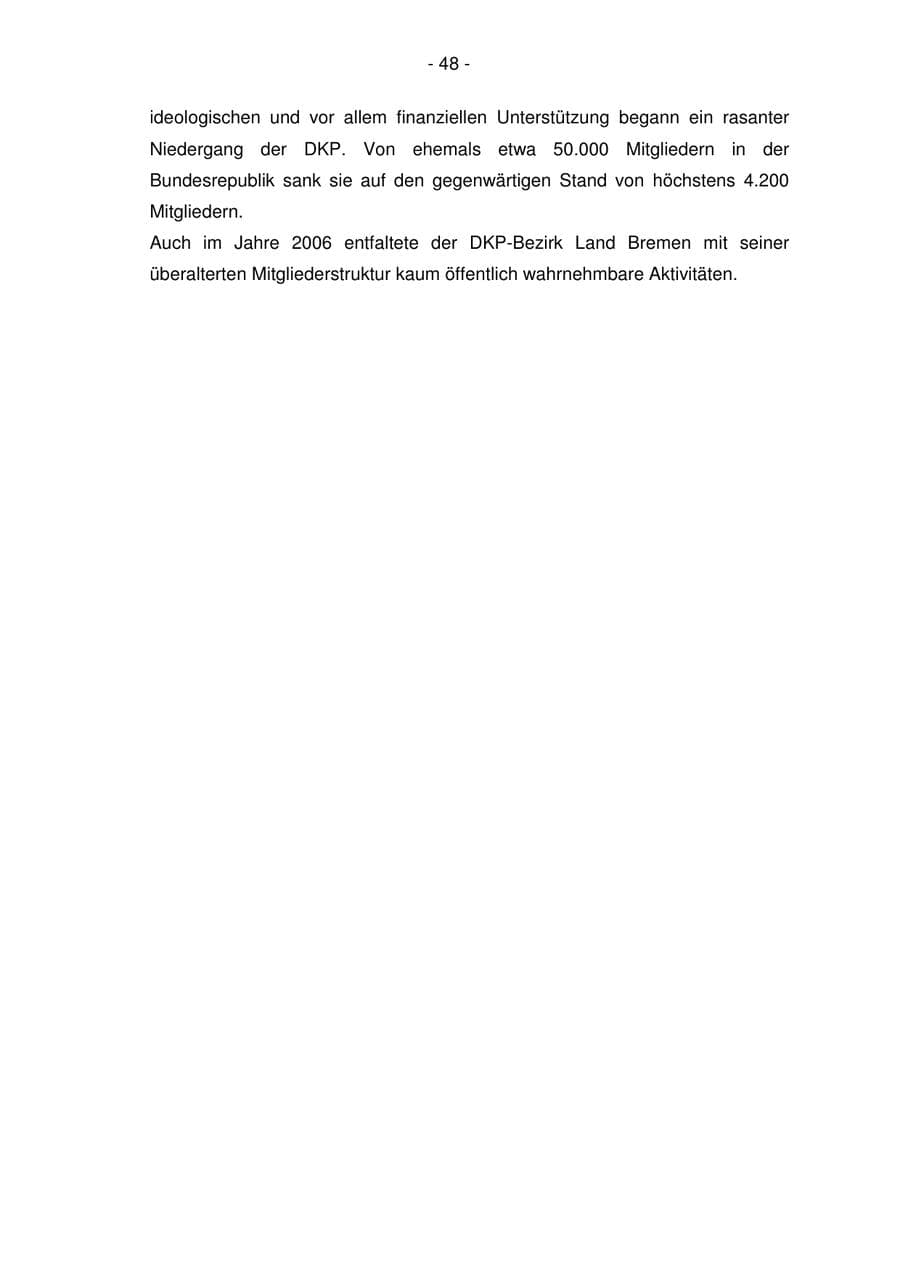 Seite 48 des Verfassungsschutzbericht 2006 Bremen