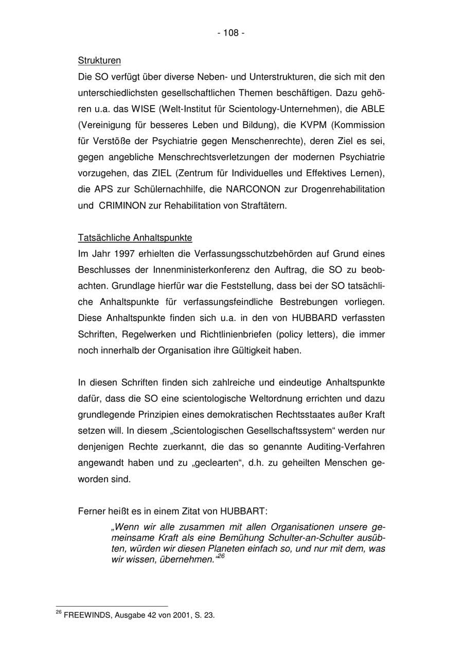 Seite 108 des Verfassungsschutzbericht 2007 Bremen