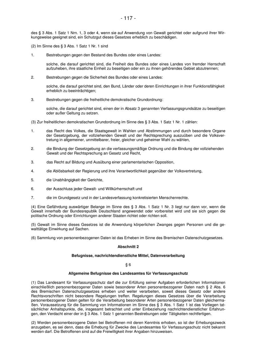 Seite 117 des Verfassungsschutzbericht 2007 Bremen