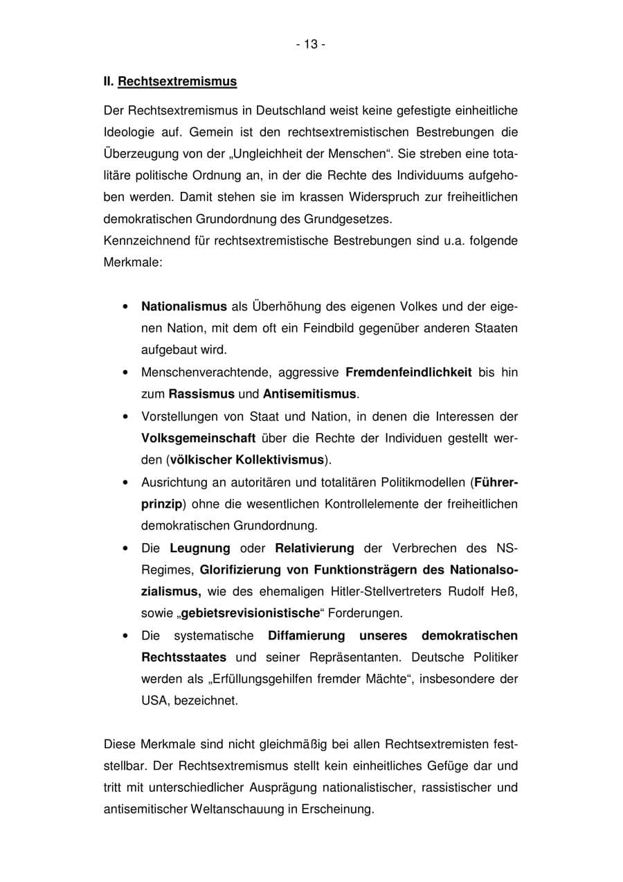 Seite 13 des Verfassungsschutzbericht 2007 Bremen
