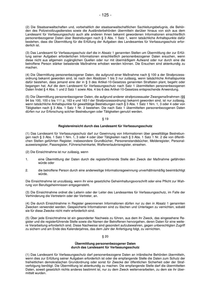 Seite 125 des Verfassungsschutzbericht 2007 Bremen