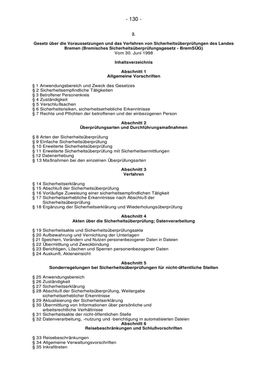 Seite 130 des Verfassungsschutzbericht 2007 Bremen