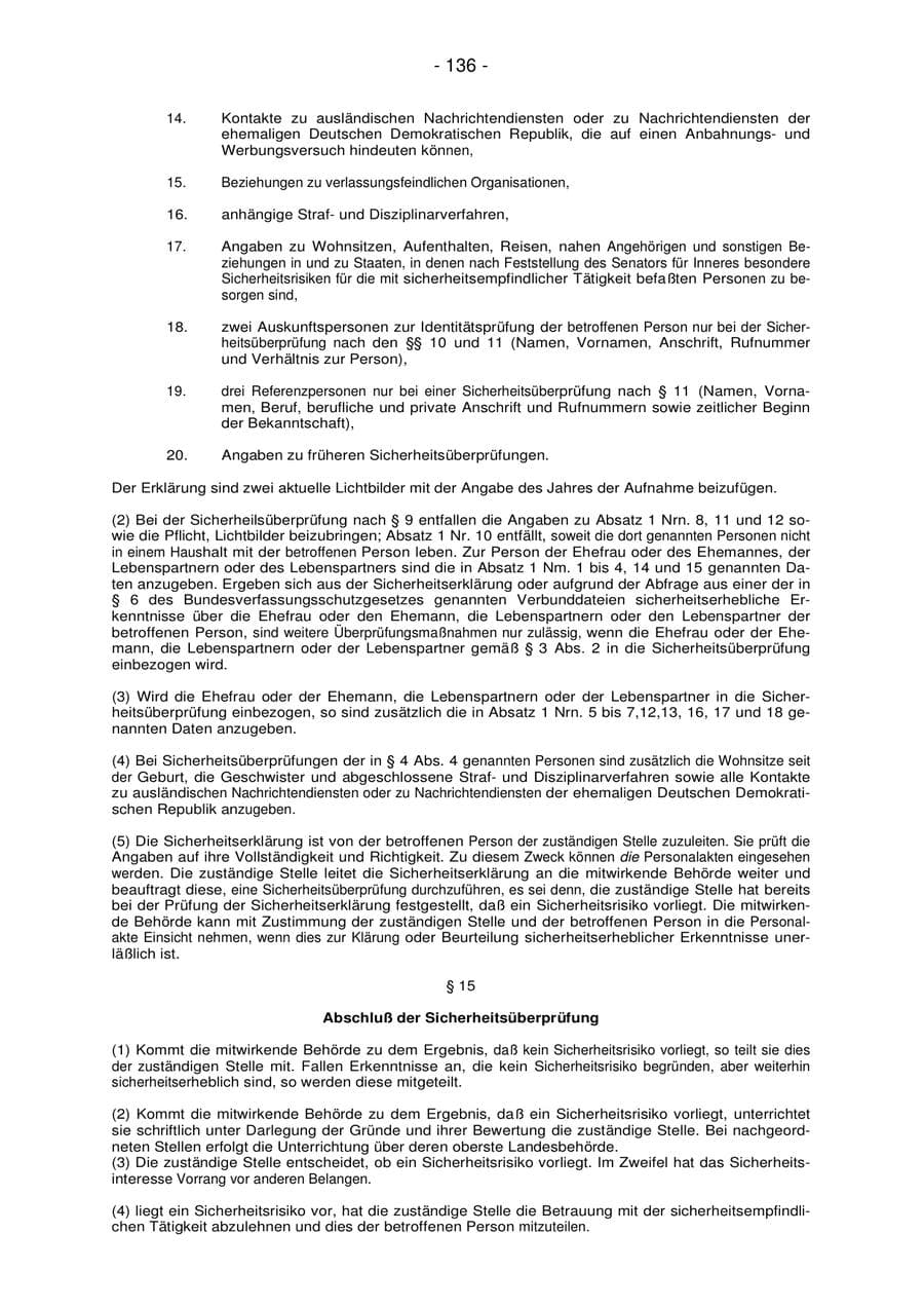 Seite 136 des Verfassungsschutzbericht 2007 Bremen