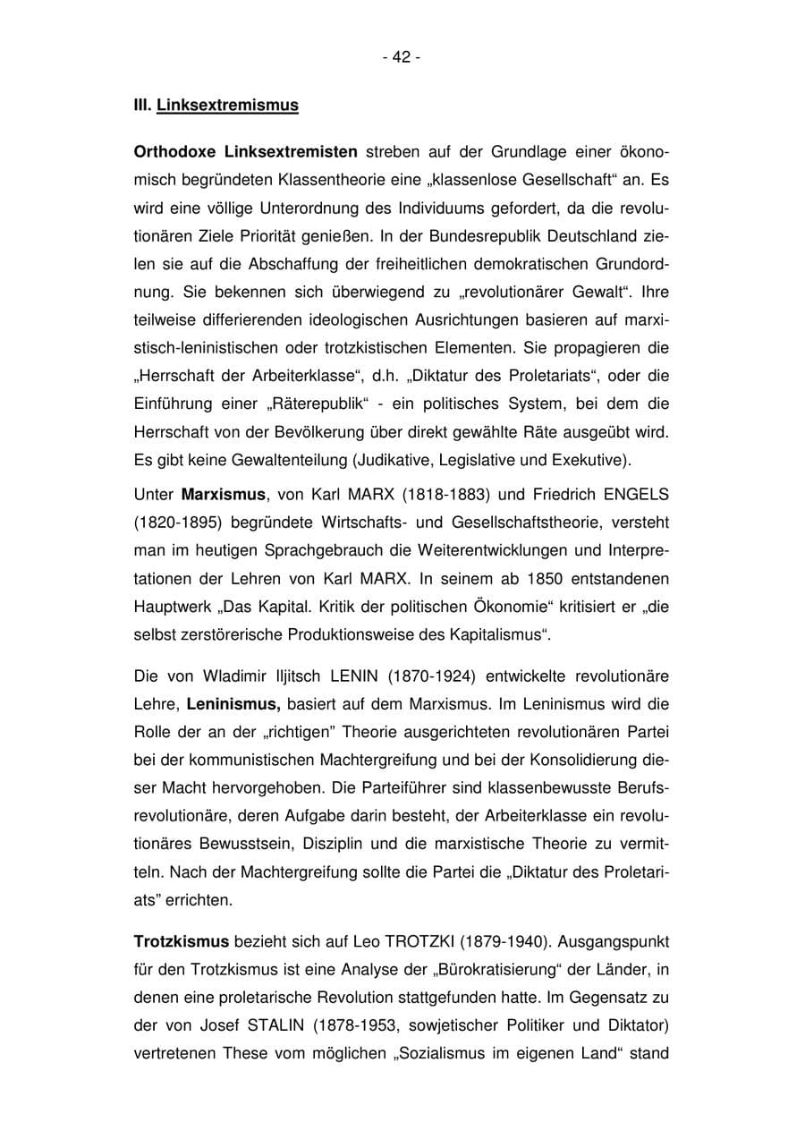 Seite 42 des Verfassungsschutzbericht 2007 Bremen