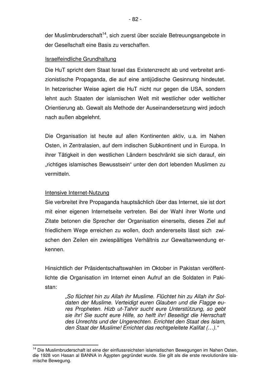 Seite 82 des Verfassungsschutzbericht 2007 Bremen