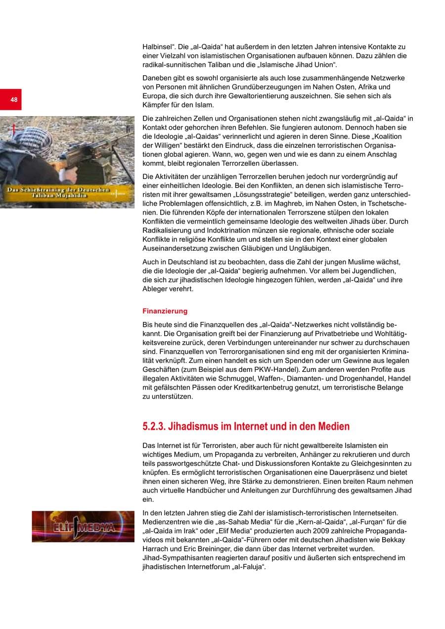 Seite 48 des Verfassungsschutzbericht 2009 Bremen