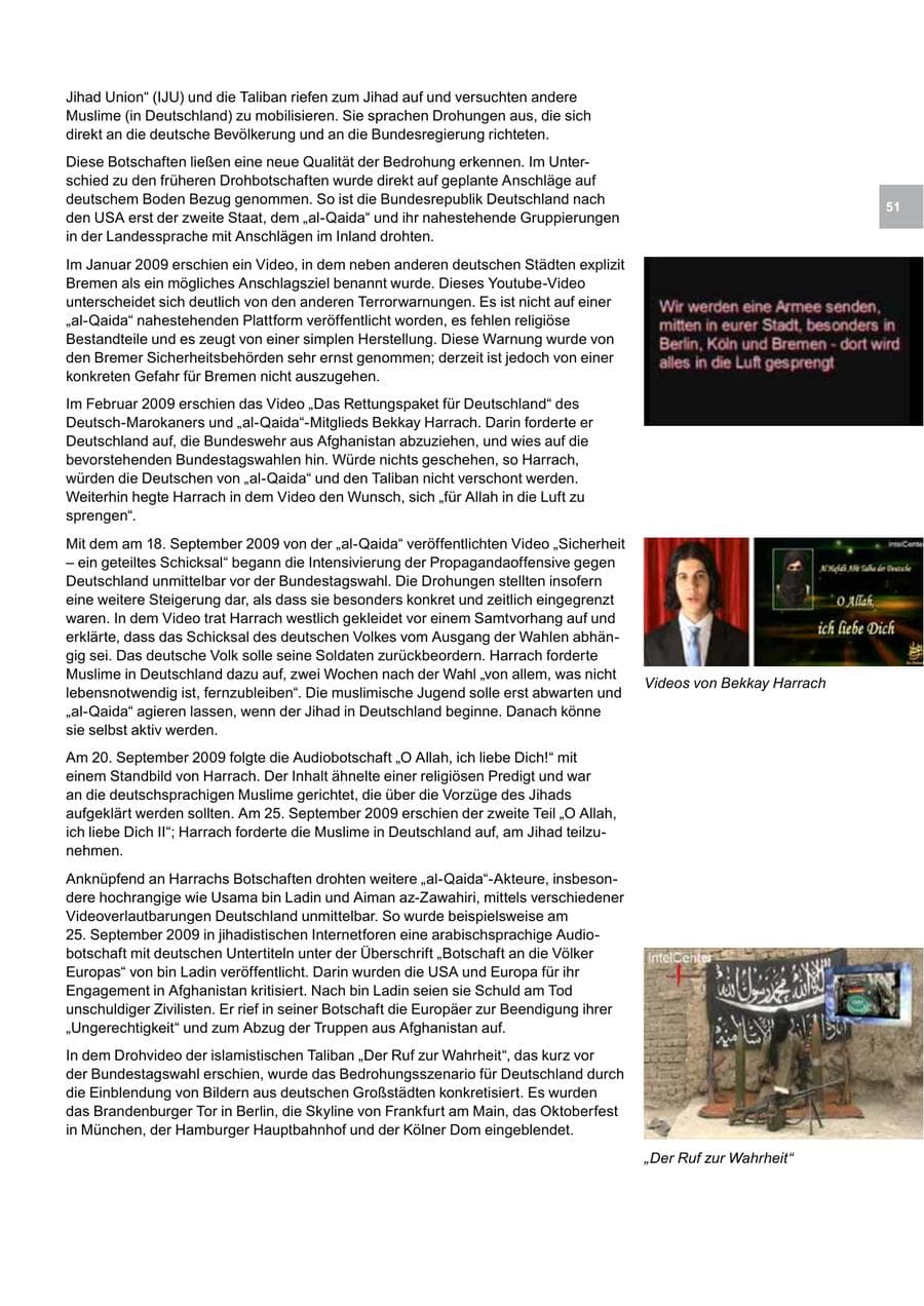Seite 51 des Verfassungsschutzbericht 2009 Bremen
