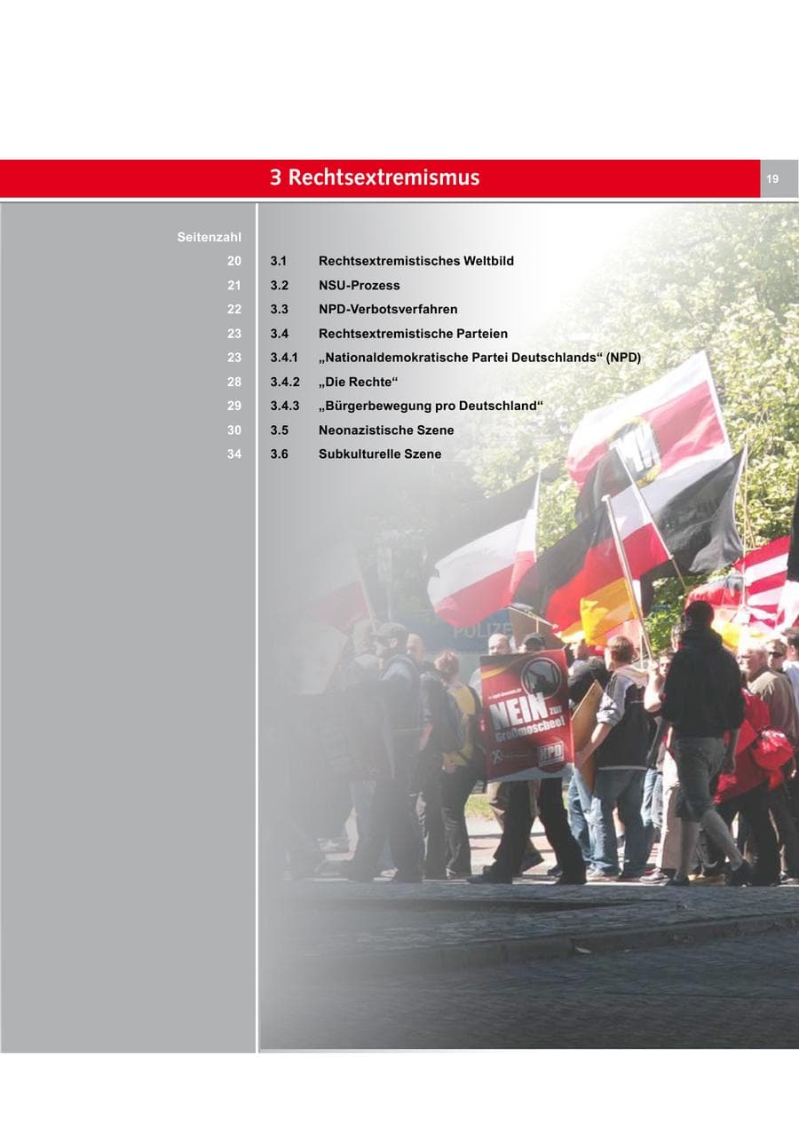 Seite 19 des Verfassungsschutzbericht 2013 Bremen