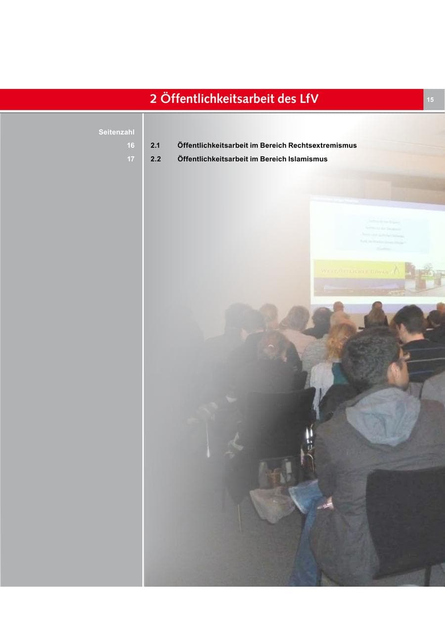 Seite 15 des Verfassungsschutzbericht 2014 Bremen