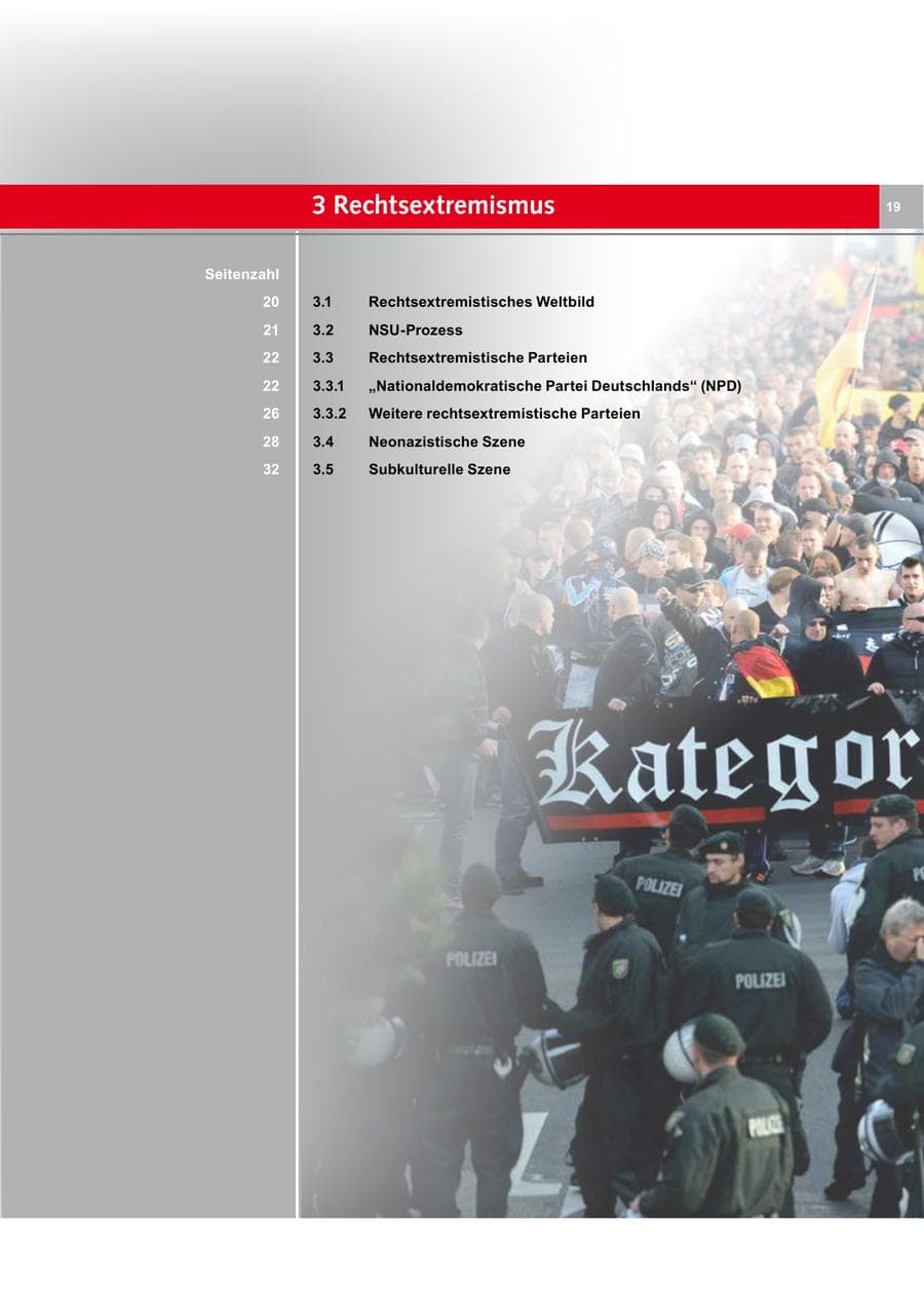 Seite 19 des Verfassungsschutzbericht 2014 Bremen