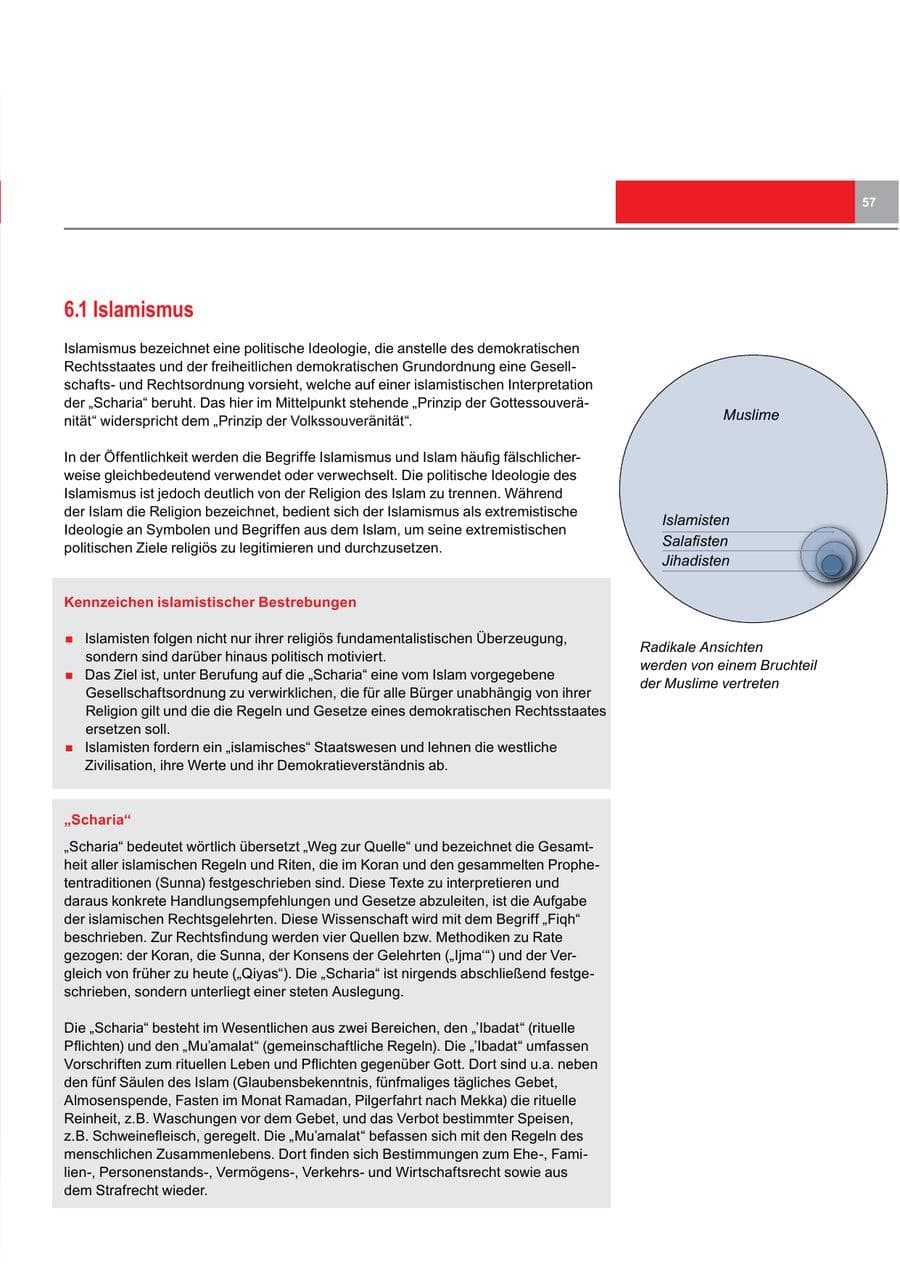 Seite 57 des Verfassungsschutzbericht 2017 Bremen