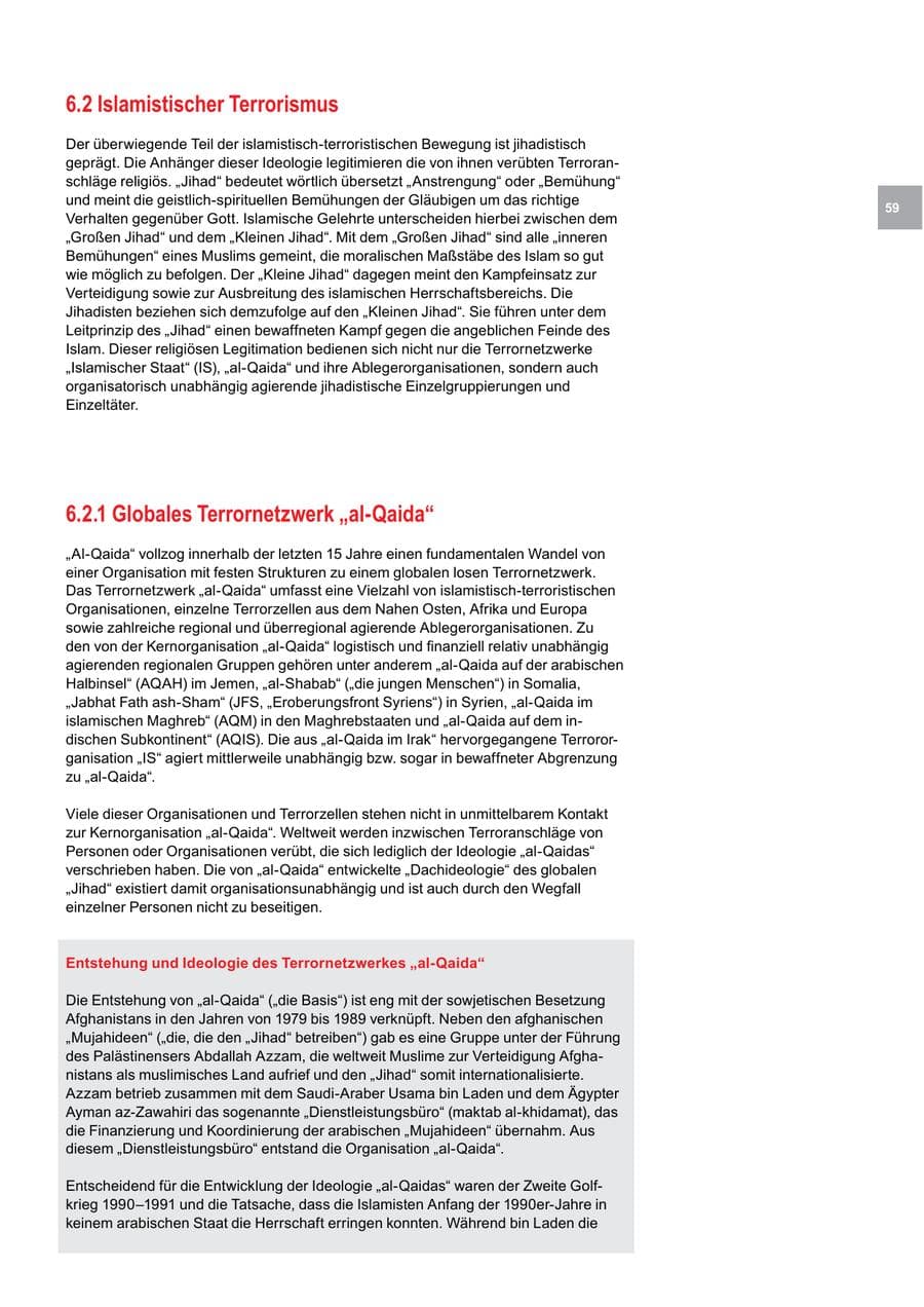 Seite 59 des Verfassungsschutzbericht 2017 Bremen