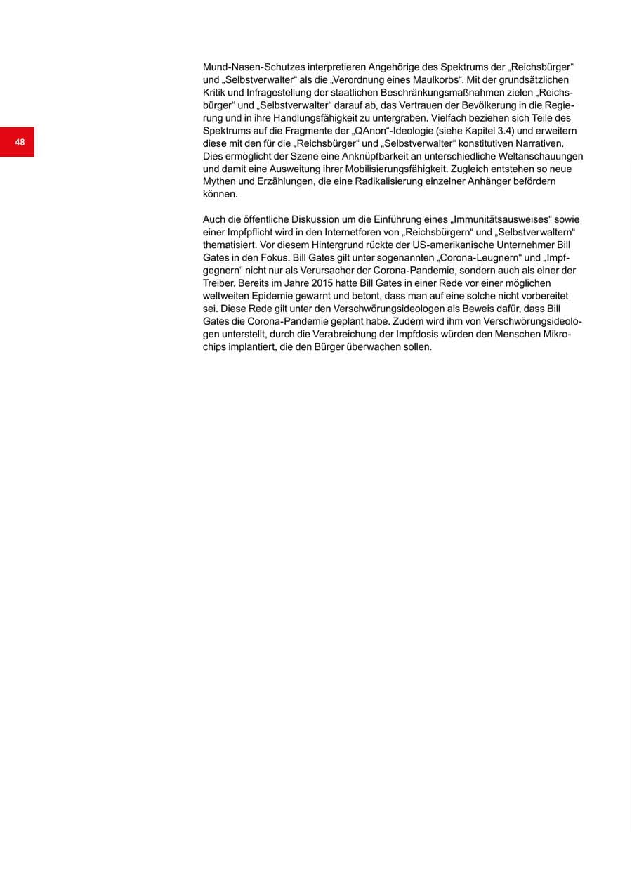 Seite 48 des Verfassungsschutzbericht 2020 Bremen