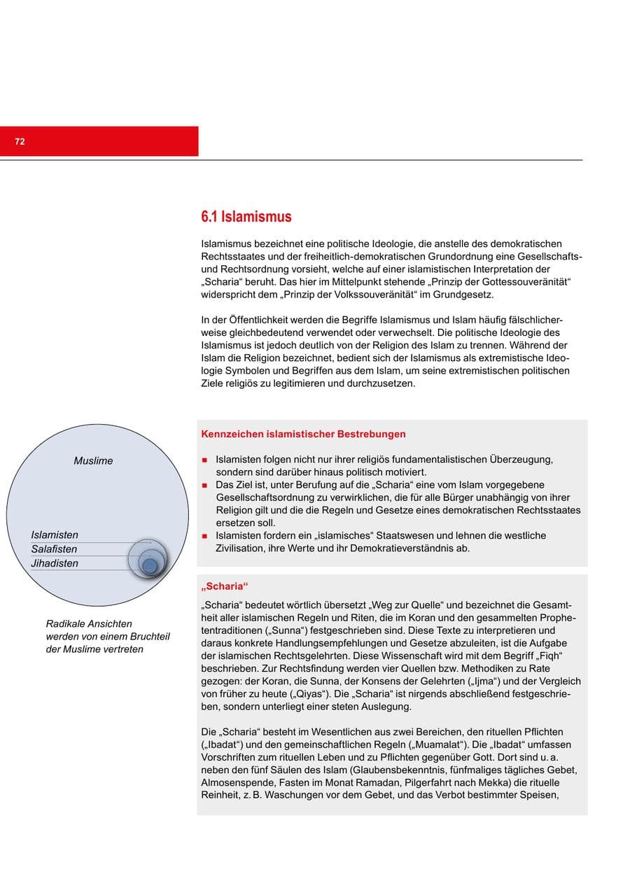 Seite 72 des Verfassungsschutzbericht 2020 Bremen
