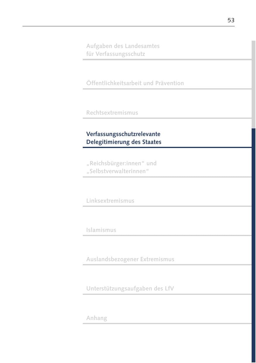 Seite 53 des Verfassungsschutzbericht 2022 Bremen