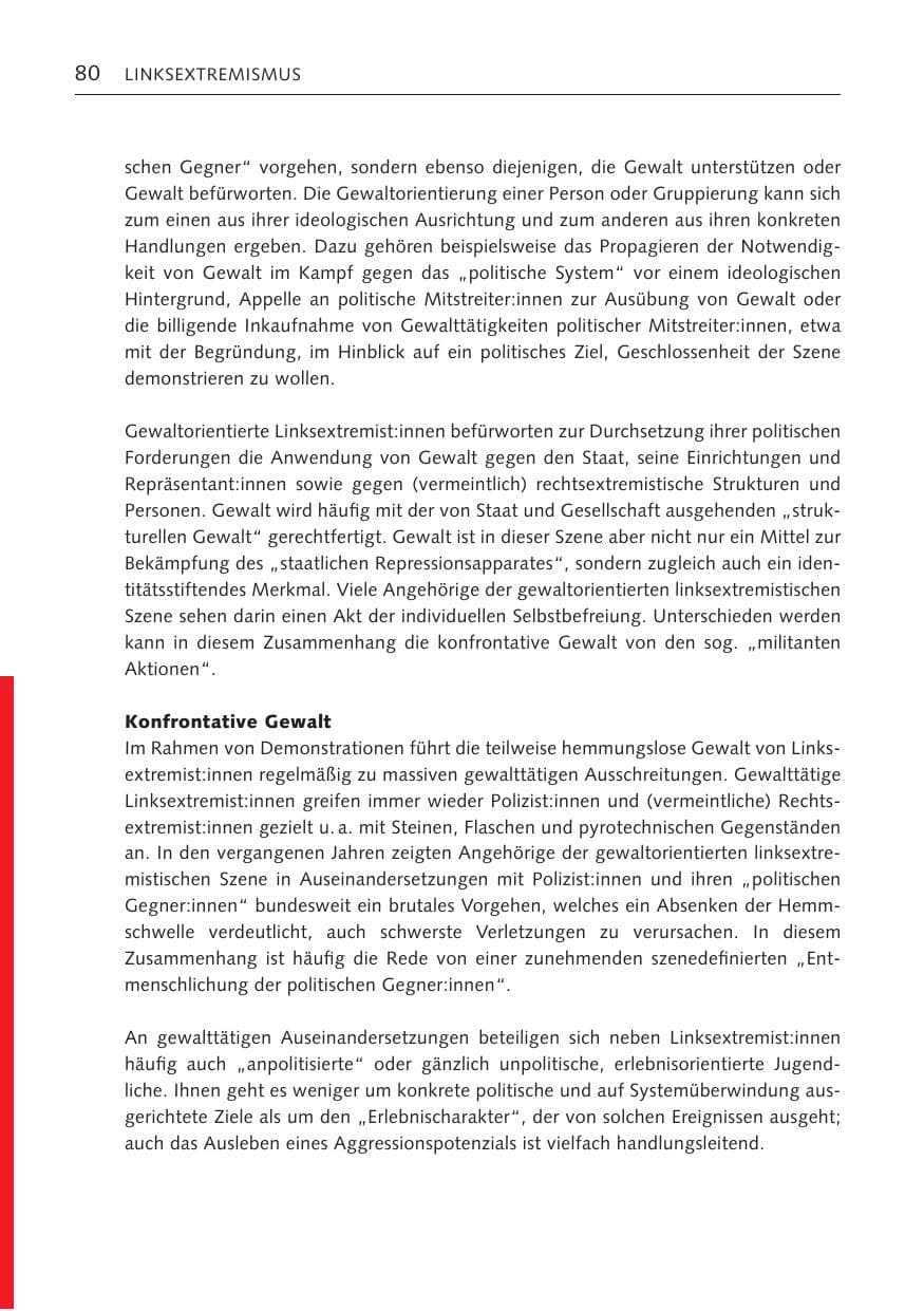 Seite 80 des Verfassungsschutzbericht 2022 Bremen