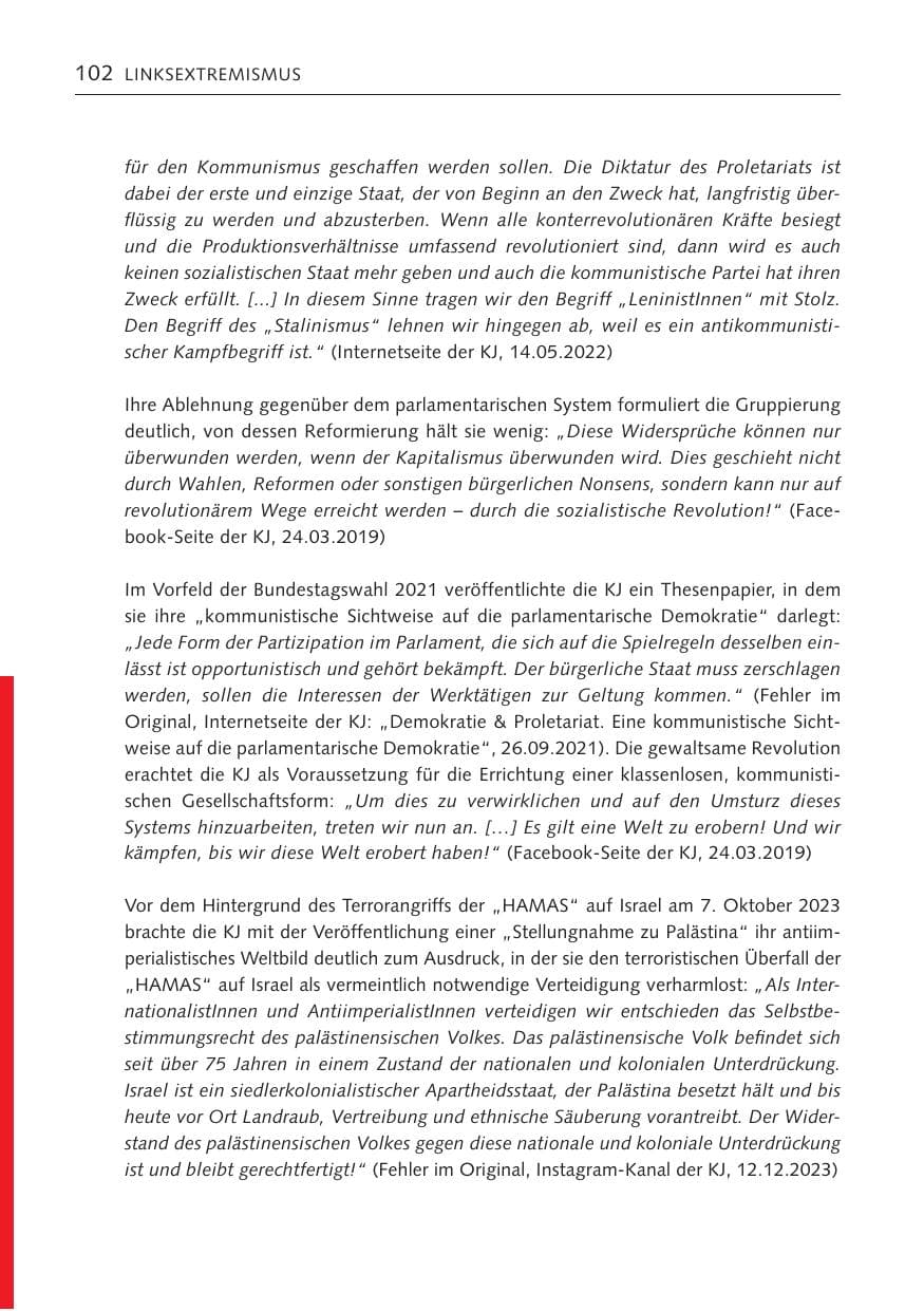 Seite 101 des Verfassungsschutzbericht 2023 Bremen