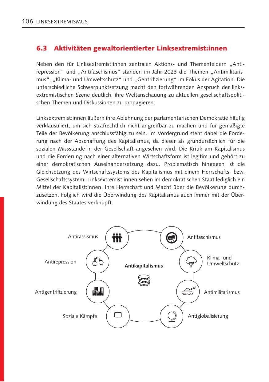 Seite 105 des Verfassungsschutzbericht 2023 Bremen