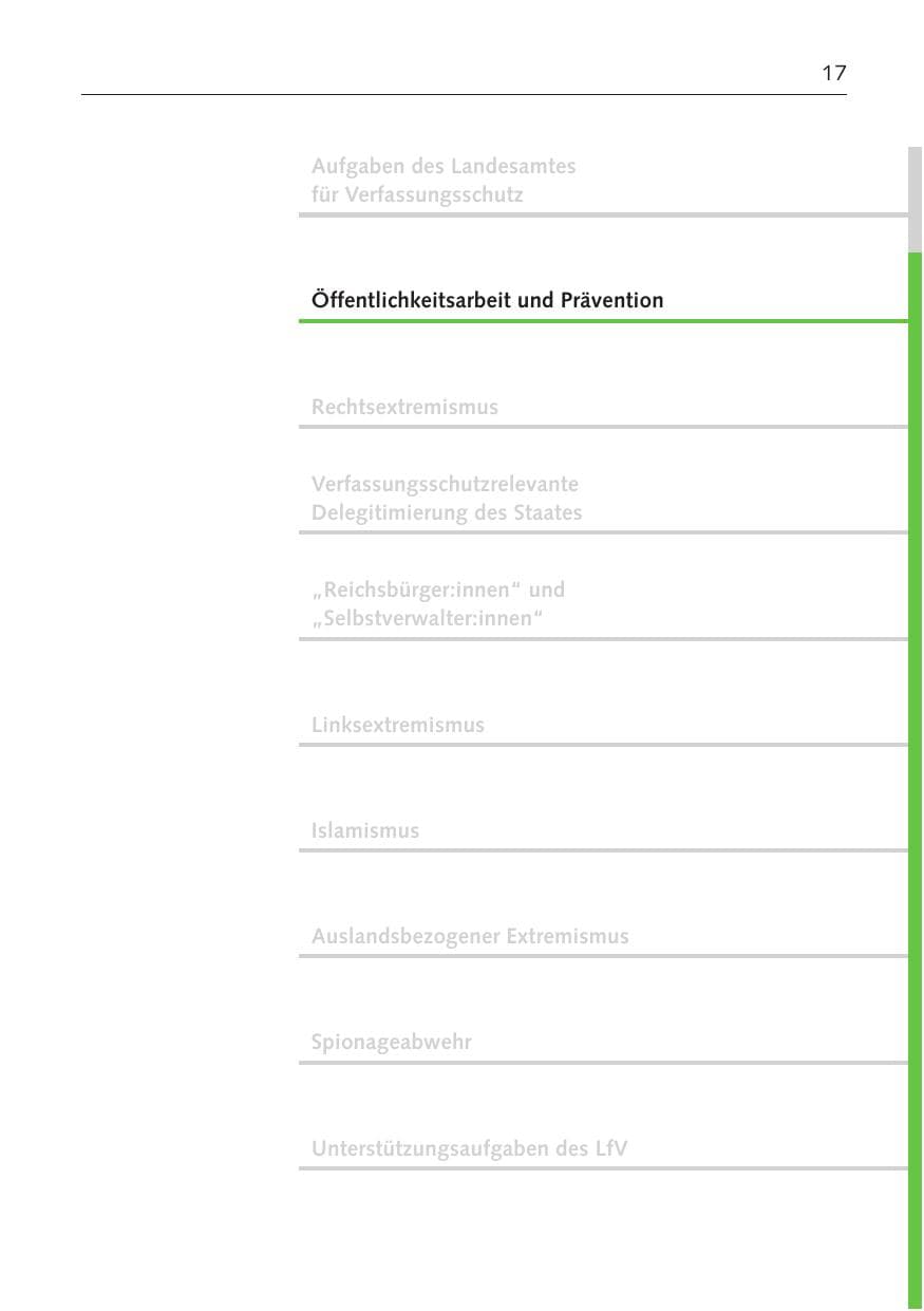Seite 16 des Verfassungsschutzbericht 2023 Bremen